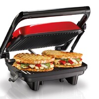 Prensa para Paninis Gourmet Roja 25462Z marca Hamilton Beach