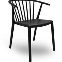 Silla Resol Woody negra. Venta por caja de 25 piezas. marca Resol